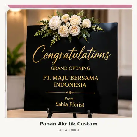 Papan Bunga Akrilik Pondok Aren